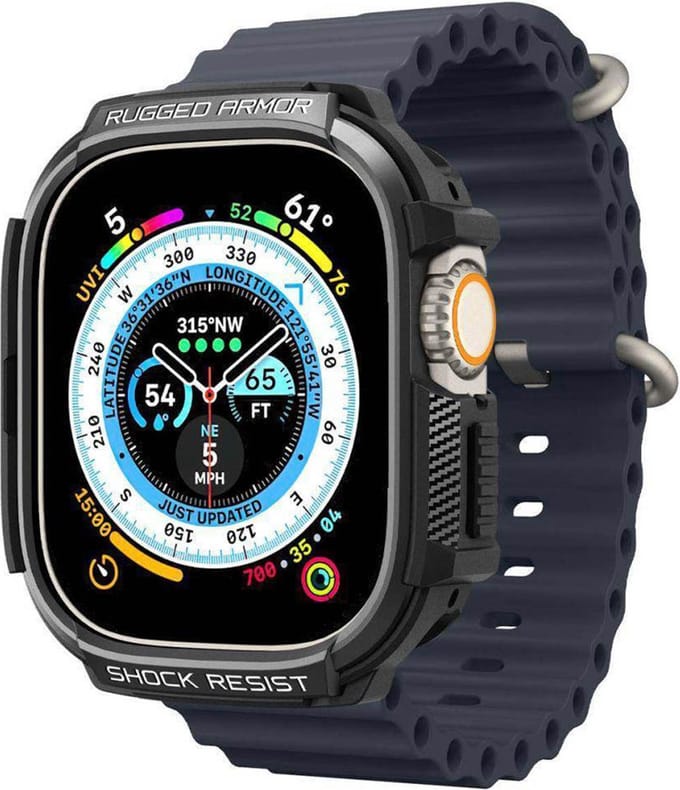 Spigen Rugged Armor - black - Apple Watch Ultra 3/2/1