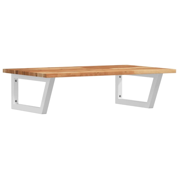 vidaXL - Badkamer - wandschap - staal - en - massief - acaciahout