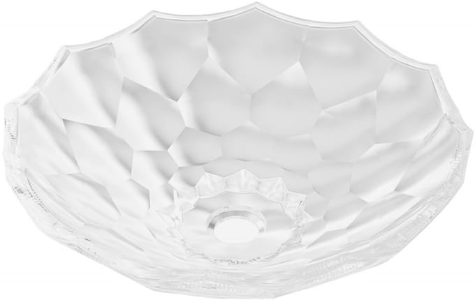 Mexen Inga glazen opbouw waskom 44 x 44 cm, transparant - 24074400