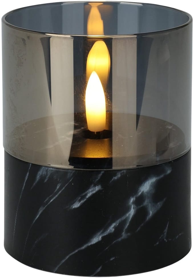 Allecto - Elegant glazen led-licht - Warm wit - Realistische laag
