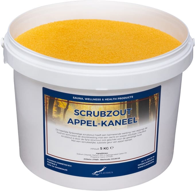 Scrubzout Appel-kaneel - 5 KG - Hydraterende Lichaamsscrub