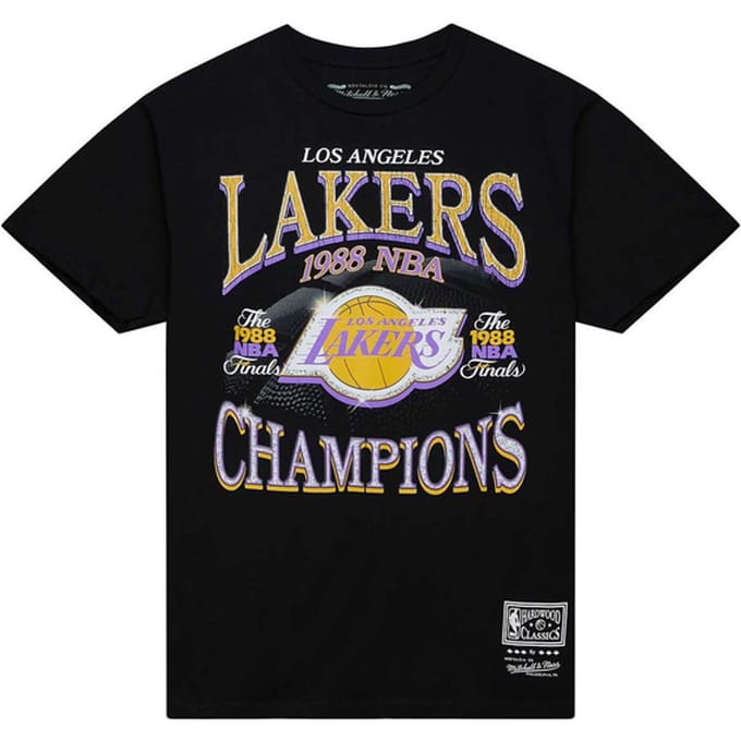 Mitchell And Ness 1988 Champions T-shirt Zwart