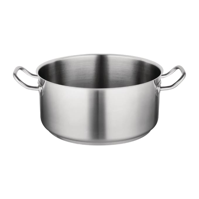 RVS Kookpan Laag Model - 13 Liter - Vogue T187 - Horeca & Professioneel