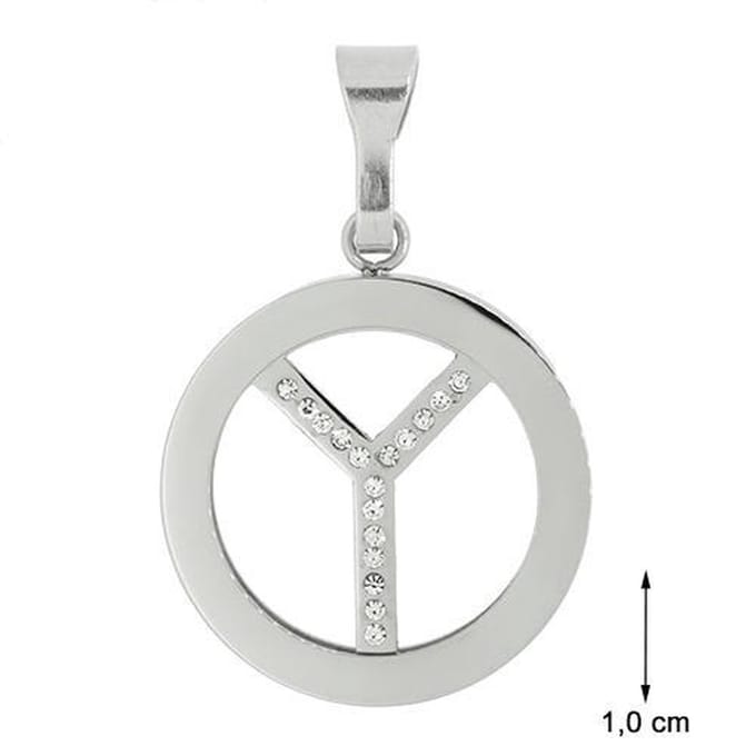 Blinx Jewels Stalen Hanger Y Symbool