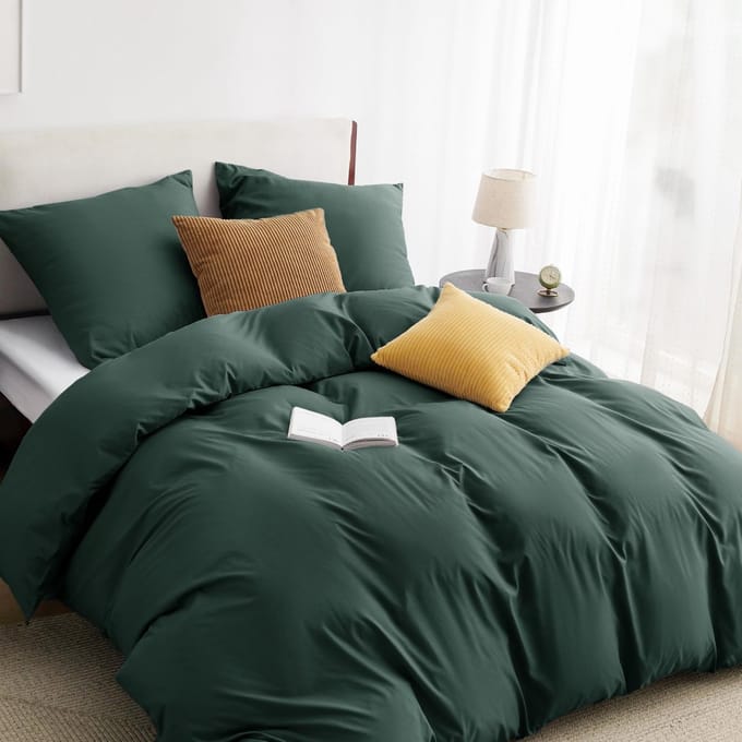 Dailygoods- Beddengoed 135 x 200 cm - Dekbedovertrek 135 x 200 cm - Kussensloop 80 x 80 cm - Microvezel - Ritssluiting - Oeko-Tex gecertificeerd