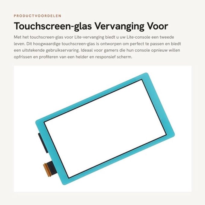 Touchscreen-glas Vervanging Lite - Digitizer - Voorste Paneel - Professioneel - ABS - Installatie Vereist