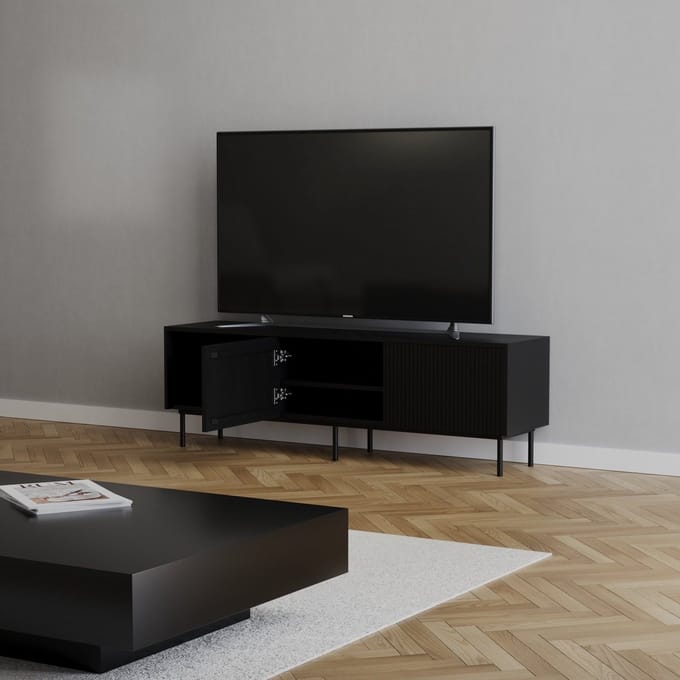 Bronx71® Tv-meubel Ray zwart eiken 150 cm