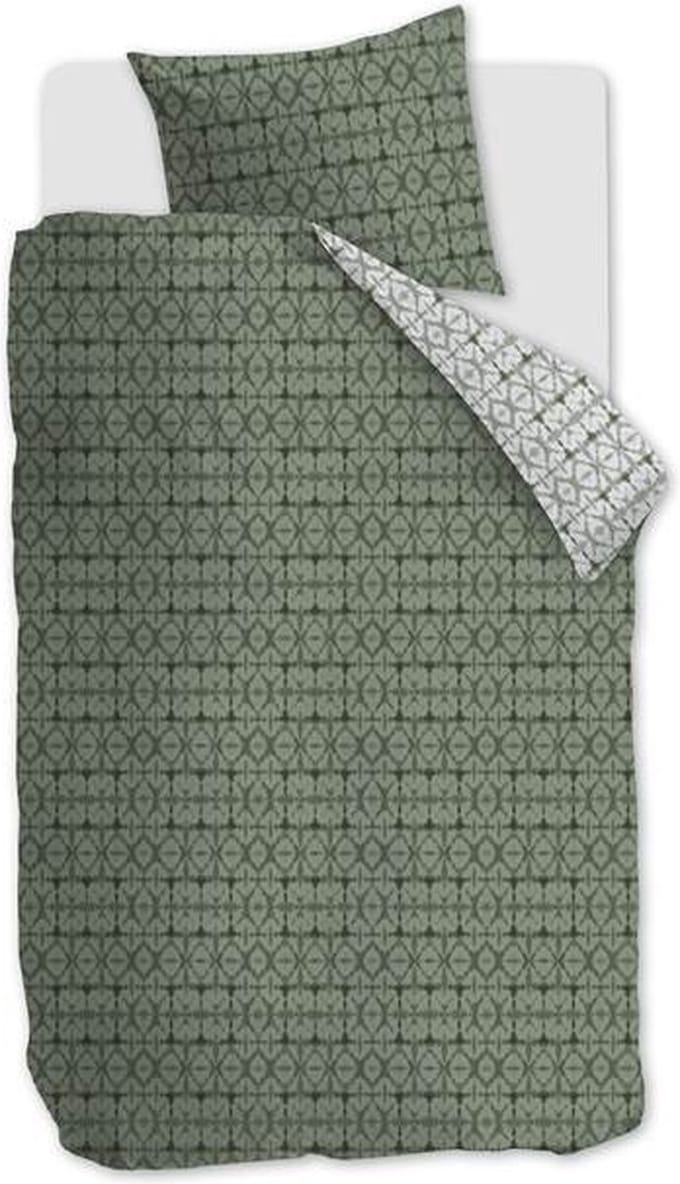 Snoozing Celia Dekbedovertrek - Eenpersoons - 140x200/220 cm - Green