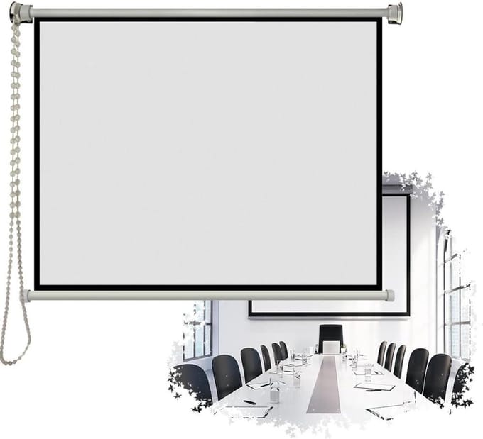Projectiescherm - Filmscherm HD - Thuisbioscoop Maken - Handmatig Neerklapbaar - 50 inch - Wit
