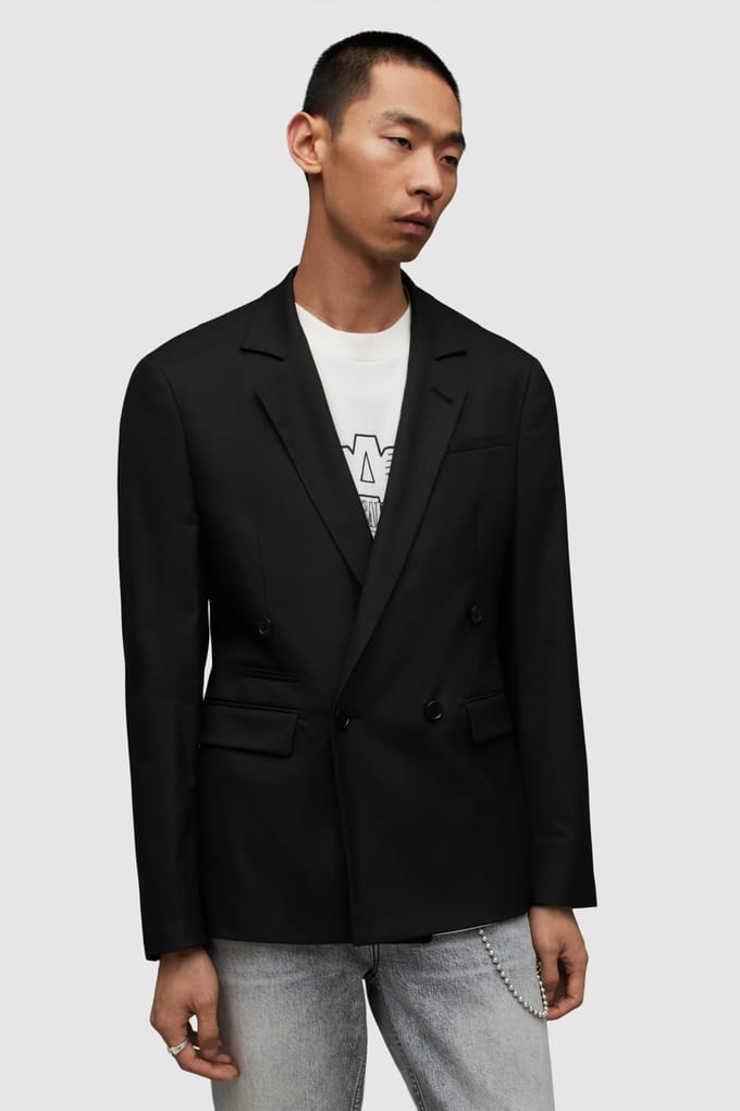 AllSaints Evar Blazer Black Taglia: 36 | Blazers Outlet | Uomo | Nero