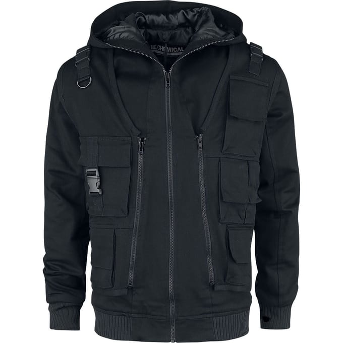 Chemical Black - Gothic Winterjas - Taj Jacket - L - voor Mannen - zwart