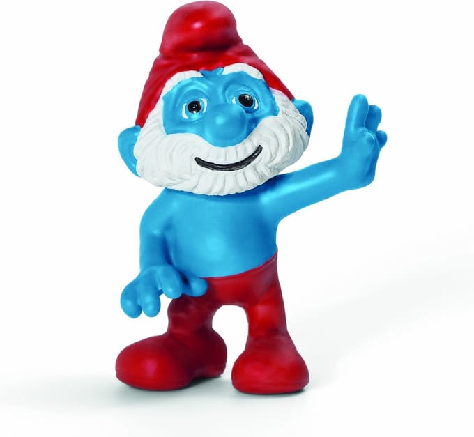 Grote Smurf zwaaiend - Schleich - Speelfiguurtje - zwaaiend - 6cm