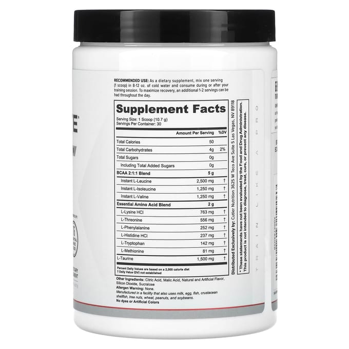 Cutler Nutrition, Product, Verrijkt met Superieure BCAA's en EAA's, Watermeloensmaak, 11,3 oz (321 g)
