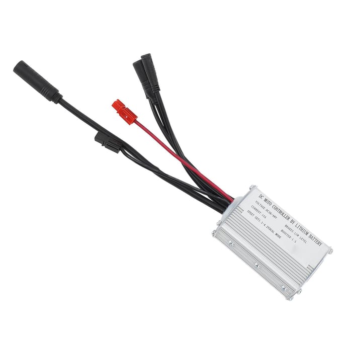 Elektrische Fiets Motorcontroller 15A Borstelloze Blokgolf Controller met Waterdichte Connector Licht white