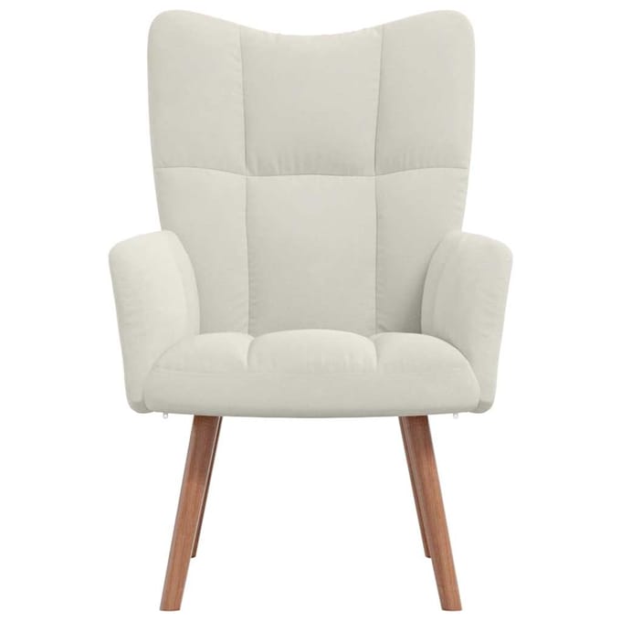 Vidaxl Fauteuil, Crème, Bekleed met Fluweel