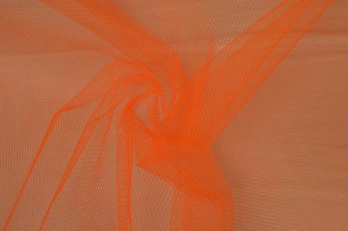 Tule stof - Oranje - 15 meter
