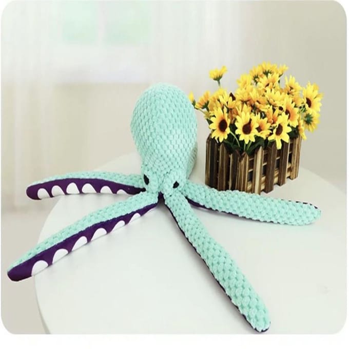 Hond Huisdier Pluche Octopus Speelgoed Interactief Geluid Anti-sloop Thuis Groot en Klein Hond Verveling Gezelschap Speelgoed white