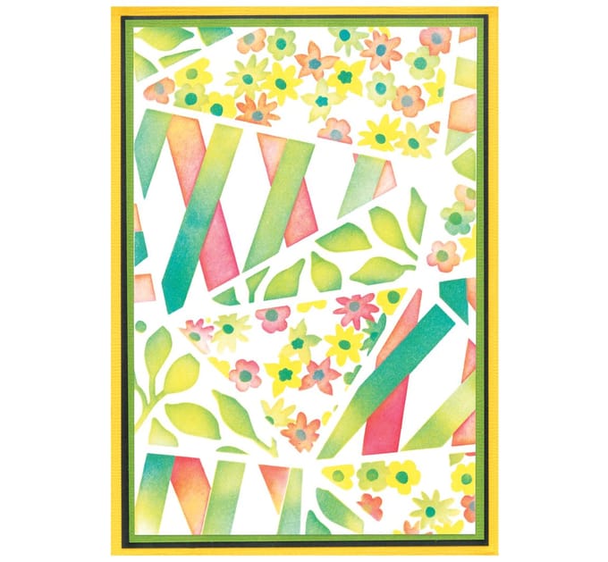 Sizzix Layered Stencils by Stacey Park - Fragmented Floral #2