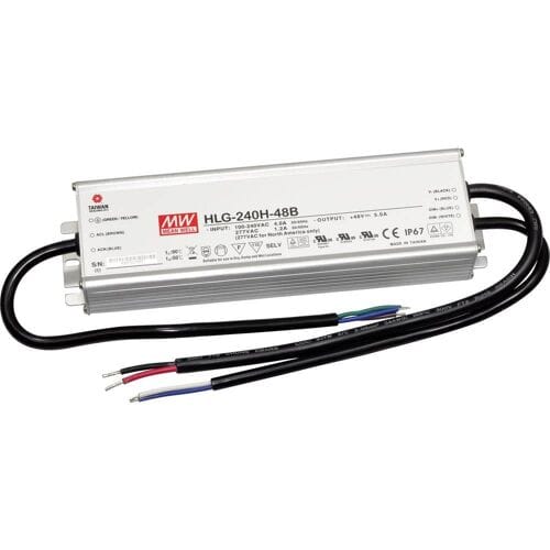 MEAN WELL HLG-240H-48B LED-driver, LED-transformator Constante spanning, Constante stroomsterkte 240 W 5 A 24 - 48 V/DC Dimbaar, PFC-schakeling,