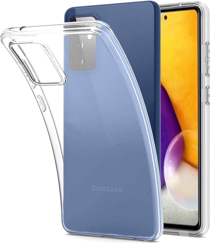Flexibele achterkant Silicone hoesje transparant Geschikt voor: Samsung Galaxy A72 (4G & 5G)