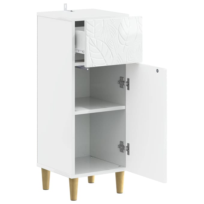 vidaXL - Badkamer - Opbergkast - DELFT - Hoogglans - Wit - 30 - x - 31 - x - 80 - cm