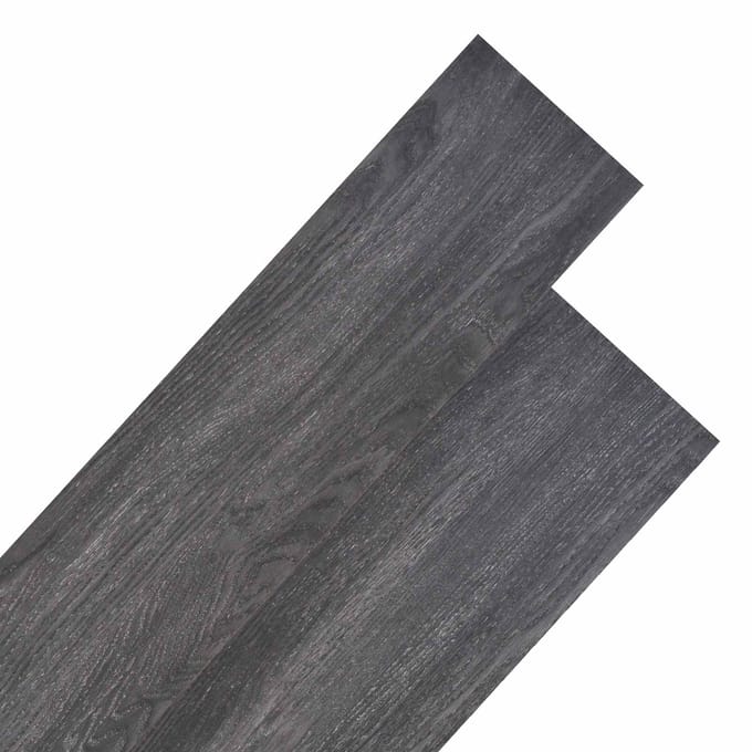 vidaXL - Vloerplanken - Zwart - en - Wit - 5,26 - m² - 18 - st - PVC