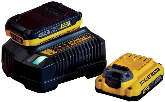 Stanley Fatmax Kit Batterij + Lader V20 Sfmcb12d2-qw - Lithium-ion - 18v - 2,0ah