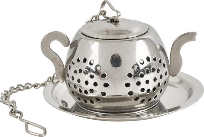New Age Devi - RVS Theefilter - Theemannetje - Tea Infuser - Theeaccessoires - Losse Thee - Theepot
