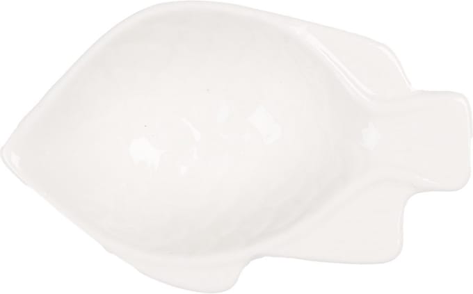 Clayre & Eef Kom Vis 25 ml Wit Keramiek