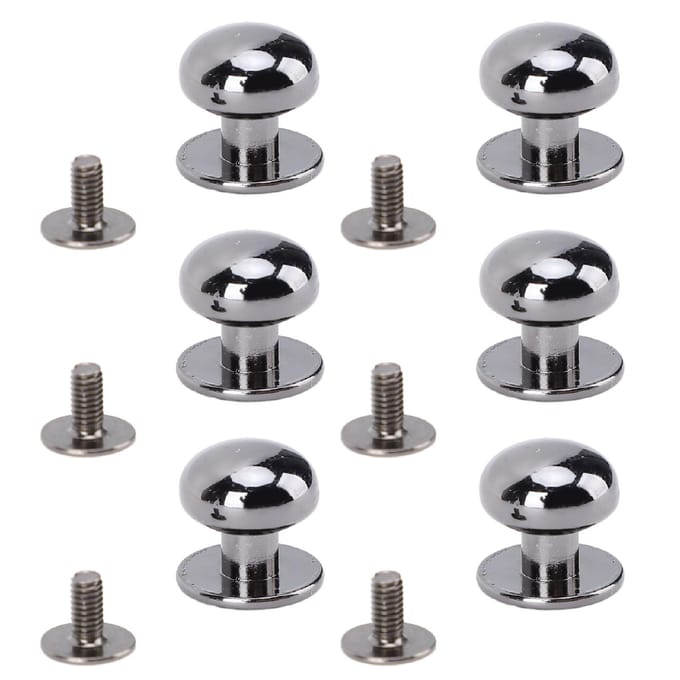 20 Sets Bolkop Stud Klinknagels 12mm Hoge Hardheid Schroef Achterkant Ontwerp Ronde Kop Klinknagels voor Handwerk goud