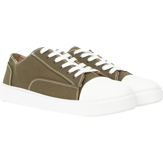 Duck and Cover Heren Nesta Sneakers (Khaki Groen)