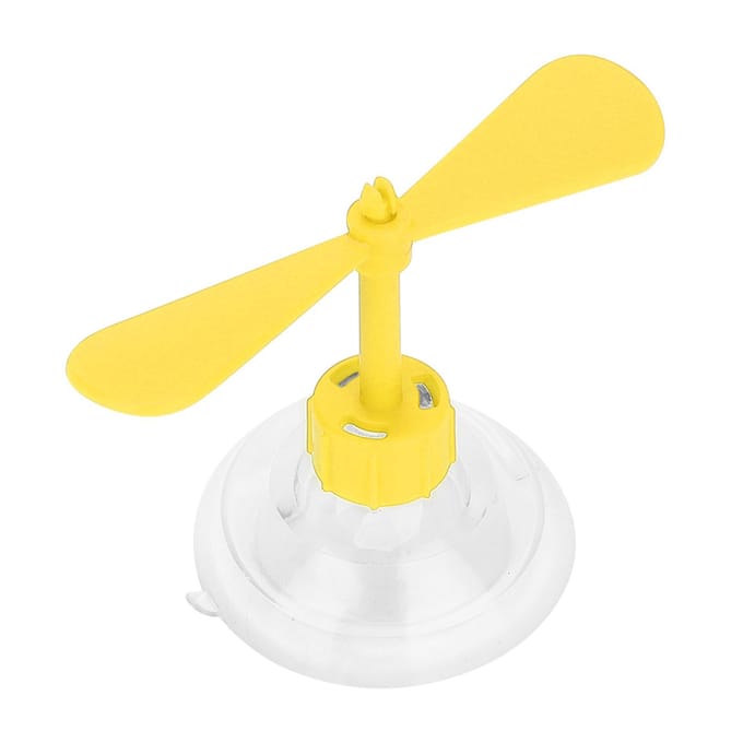 Decoratieve Helm Zuignap Rubber en Plastic Motorhelm Propeller(Geel) geel