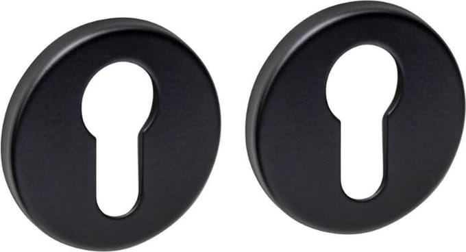 Intersteel Rozetten met profielcilindergat mat zwart