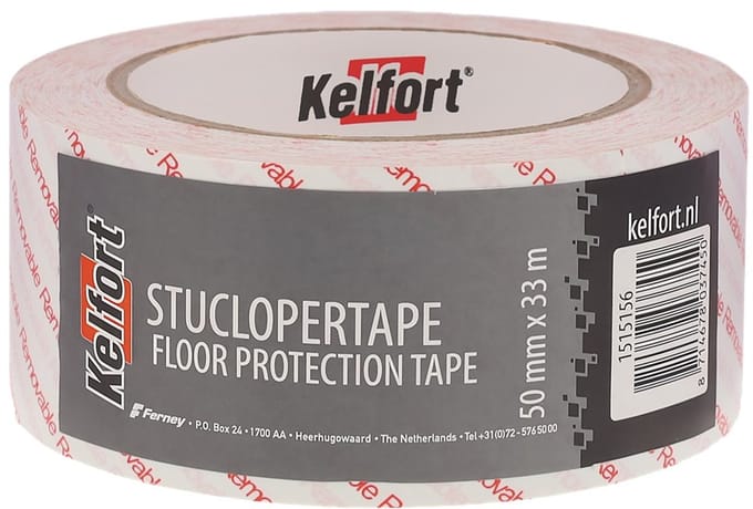 Kelfort stucloper tape schoonverwijderbaar 50mm x 33 meter