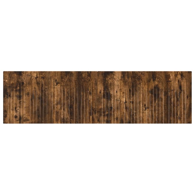vidaXL - Wandgemonteerd - Hoofdbord - ALKMAAR - Gerookt - eiken - Bewerkt - hout