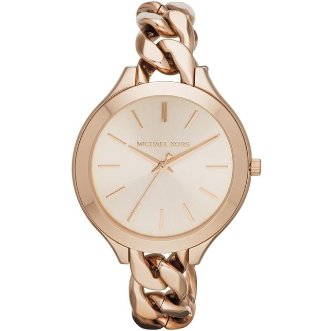 Michael Kors MK3223 Slim Runway Twist Rosé Wijzerplaat Dameshorloge 42mm helder roze
