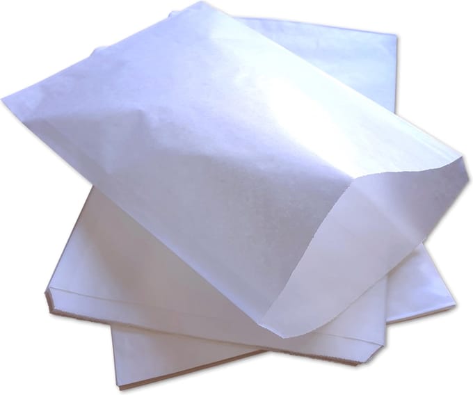 Prigta - Papieren zakken - wit - 21x30 cm - 100 stuks - vlak