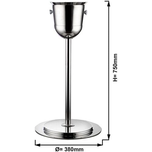 GGM Gastro Wein-/ Champagnerkühler Ständer - Chrom Zilver
