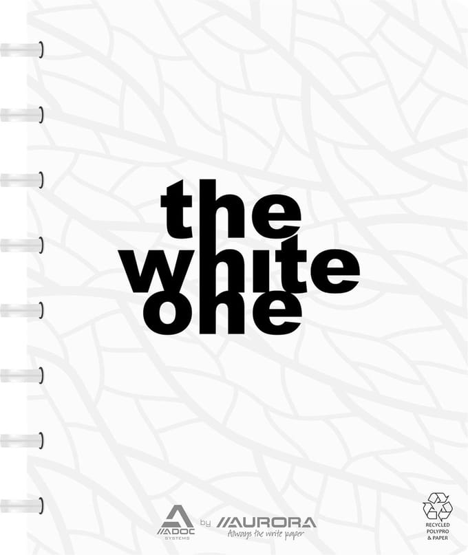 Schrift Adoc Recycled A5 144blz 80gr blanco PP wit - 10 stuks