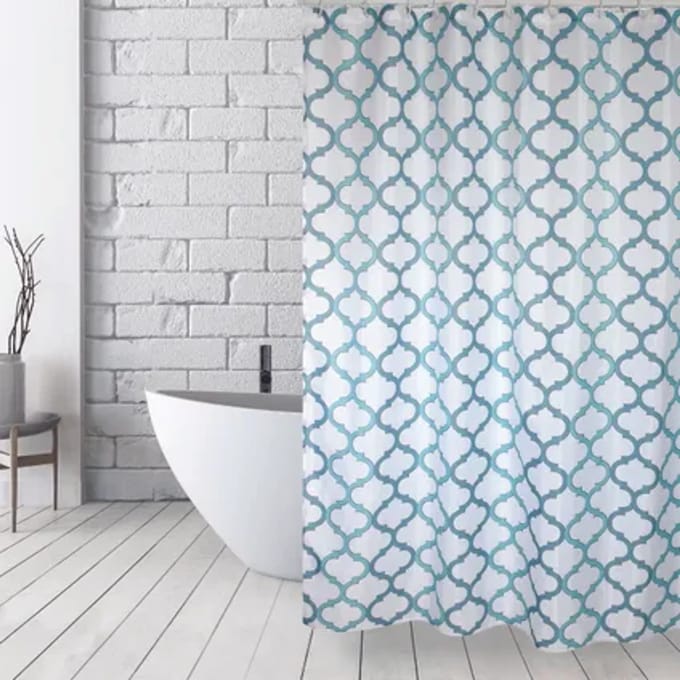Msv Douchegordijn Hanko Blauw 180cm