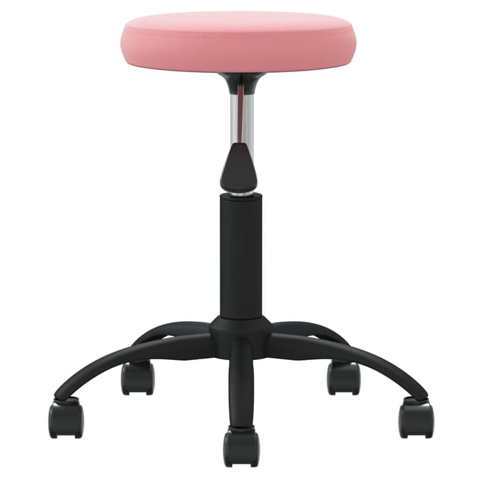 vidaXL - Eetkamerstoel - fluweel - roze