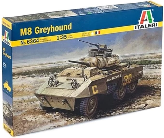 Italeri Modelbouwpakket Militaire voertuigen - 6364 M8 Greyhound - D-Day 80th Anniversary Plastic - 1:35 - Modelbouw