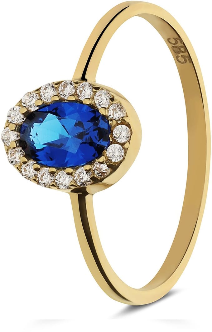 Glow 214.241554 Dames Ring - Minimalistische ring - Sieraad - 14 Karaat Goud