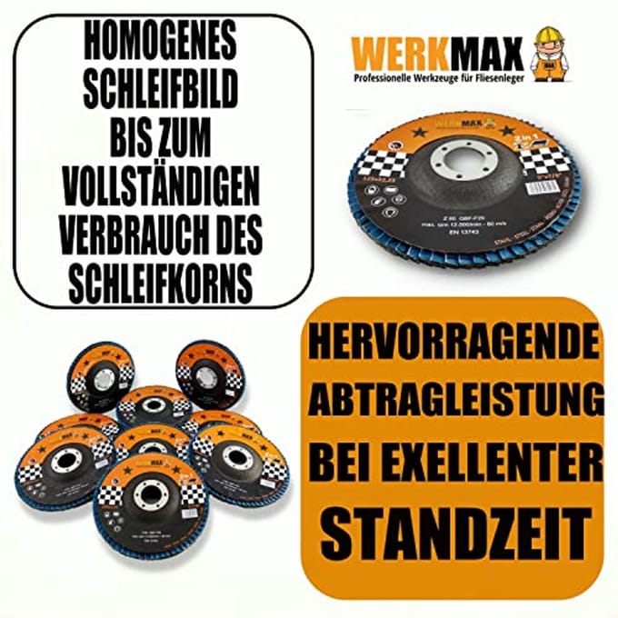 Lamellenschijven 30 Stuks - 125 x 22mm - Korrel 40 - Multifunctioneel