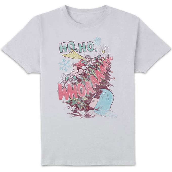 DC Ho Ho Whoaaaaaaa Men's Christmas T-Shirt - White - M