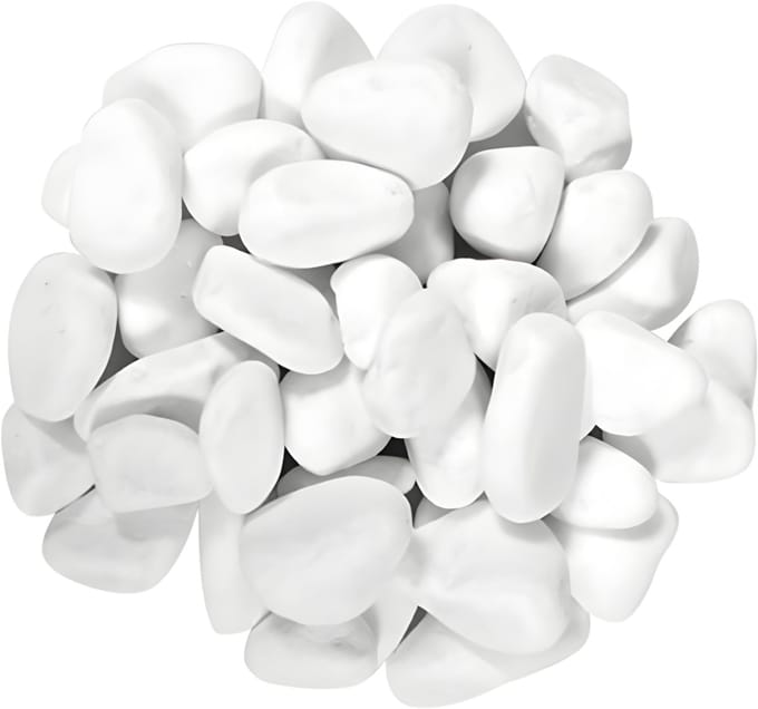 Concorde Decoratie steentjes - wit - 350 gram - 5 / 10 mm - kiezelstenen - hobby stenen