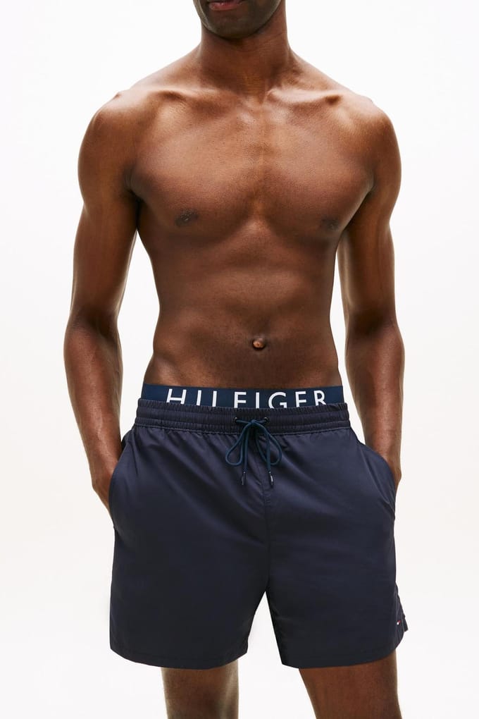 Tommy Hilfiger Medium Drawstring Swim Trunk Desert Sky Größe: S | Badehosen Outlet | Herren