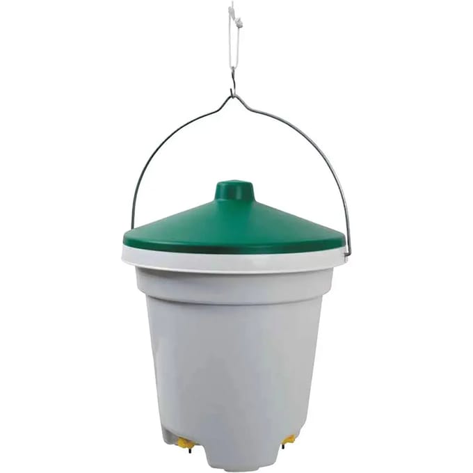 Olba Drinkemmer Met Nippels - Drinkbak - Ø33x34 cm 12 l Groen Wit