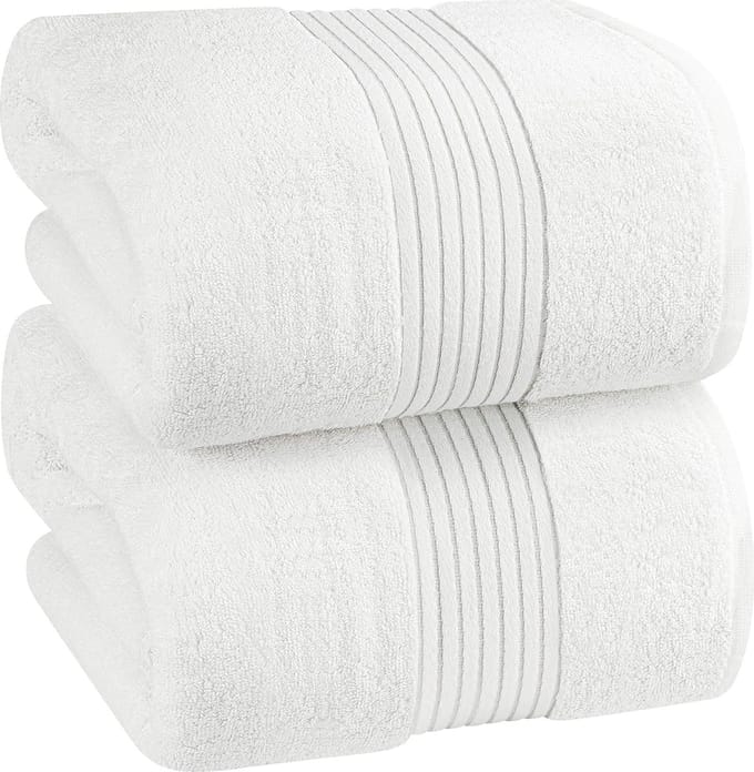 JGS ® badhanddoek, 700 g/m², katoen, extra groot, 89 x 178 cm, zacht, grijs (wit)