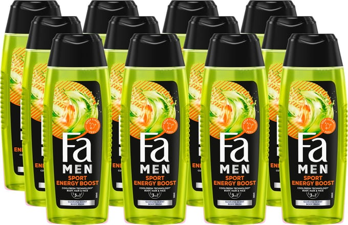 Fa Sport Energy Boost Douchegel 12x250ml - Voordeelverpakking